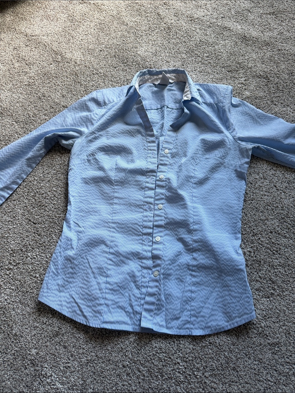 H&M Light Blue Pinstripe Button-Down Shirt